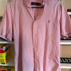 Ralph Lauren Pink Short-Sleeve Button-Down Shirt